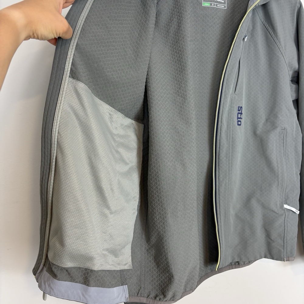 Stio Men's Small Sidecut Tech Hoodie Gray Full Zip * - Picture 10 of 13